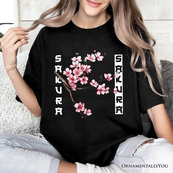Sakura Cherry Blossom T-Shirt, Vintage Japanese Spring Floral Tee T-Shirts OrnamentallyYou 