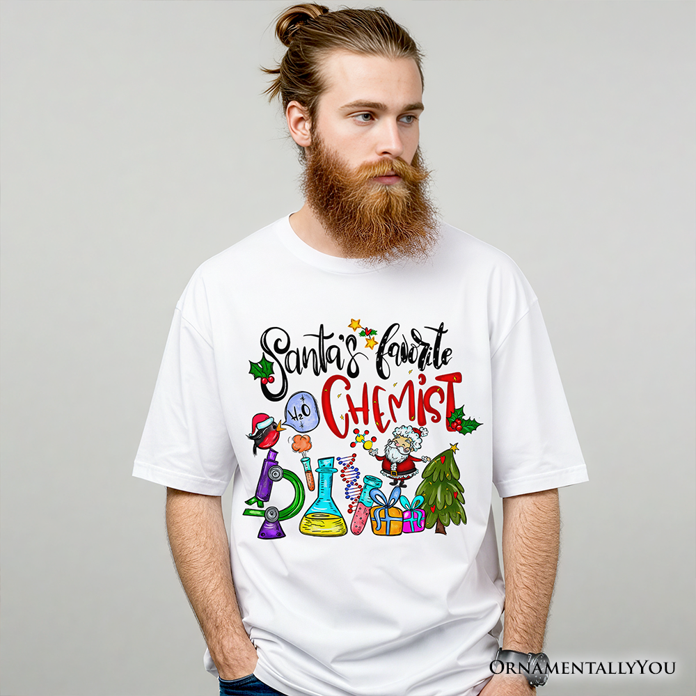 Santa's Favorite Chemist T-Shirt, Merry Christmas Chemistry Tee
