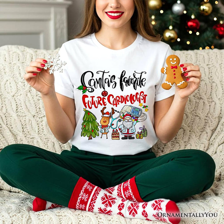 Santa's Favorite Future Cardiologist T-Shirt, Merry Christmas Cardiac Tee T-Shirts OrnamentallyYou 