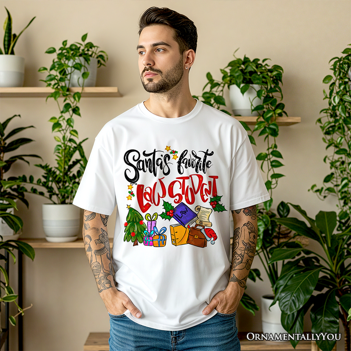 Santa's Favorite Law Student T-Shirt, Merry Christmas Legal Studies Tee