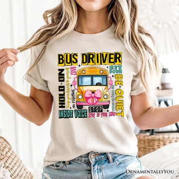 School Bus Driver T-Shirt, Funny Back to School Occupation Tee T-Shirts OrnamentallyYou 