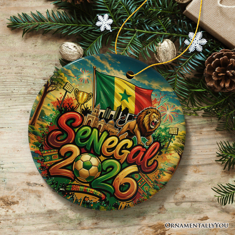 Senegal 2026 Soccer Cup Global Championship Ornament, Fans Football Gift and Tree Decor