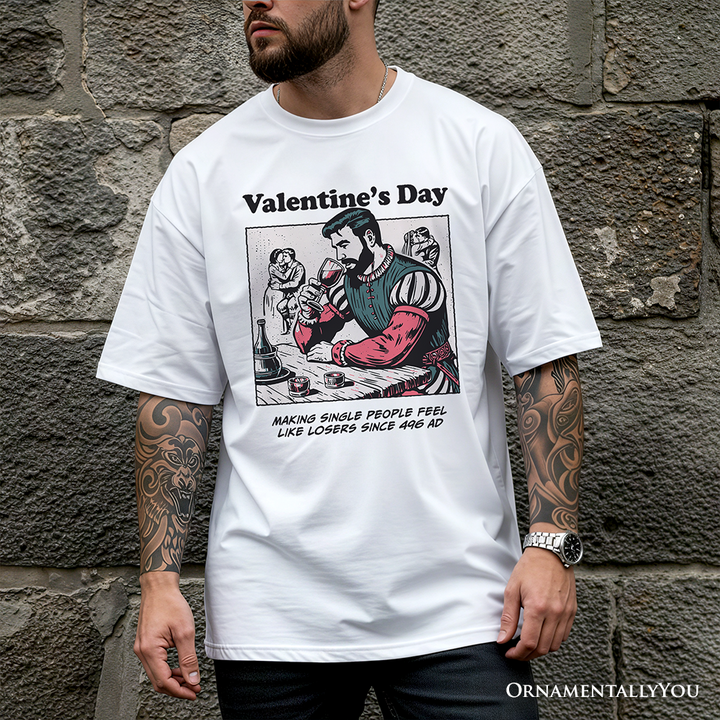Single People Comic Loser Valentine T-Shirt, Funny Anti-Valentine Tee