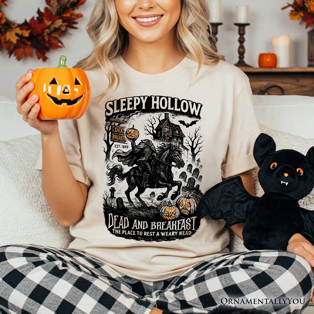 Sleepy Hollow Headless Horseman T-Shirt, Gothic Haunted Halloween Tee T-Shirts OrnamentallyYou 