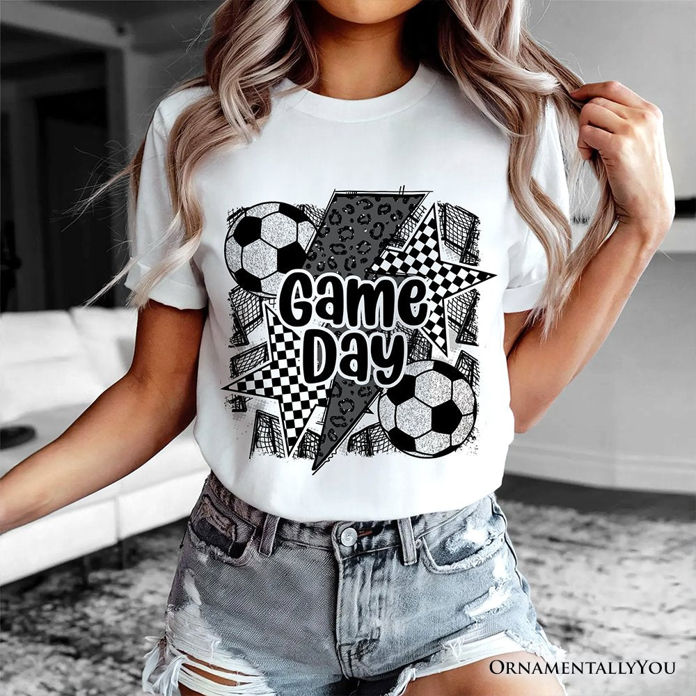 Soccer Game Day T-Shirt, Coquette Sports Mom Fan Tee T-Shirts OrnamentallyYou 