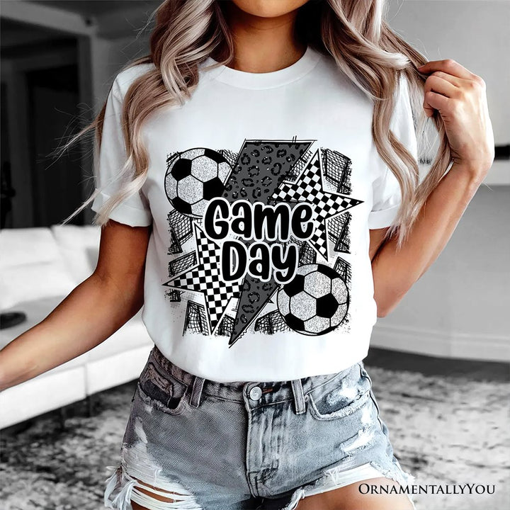 Soccer Game Day T-Shirt, Coquette Sports Mom Fan Tee T-Shirts OrnamentallyYou 