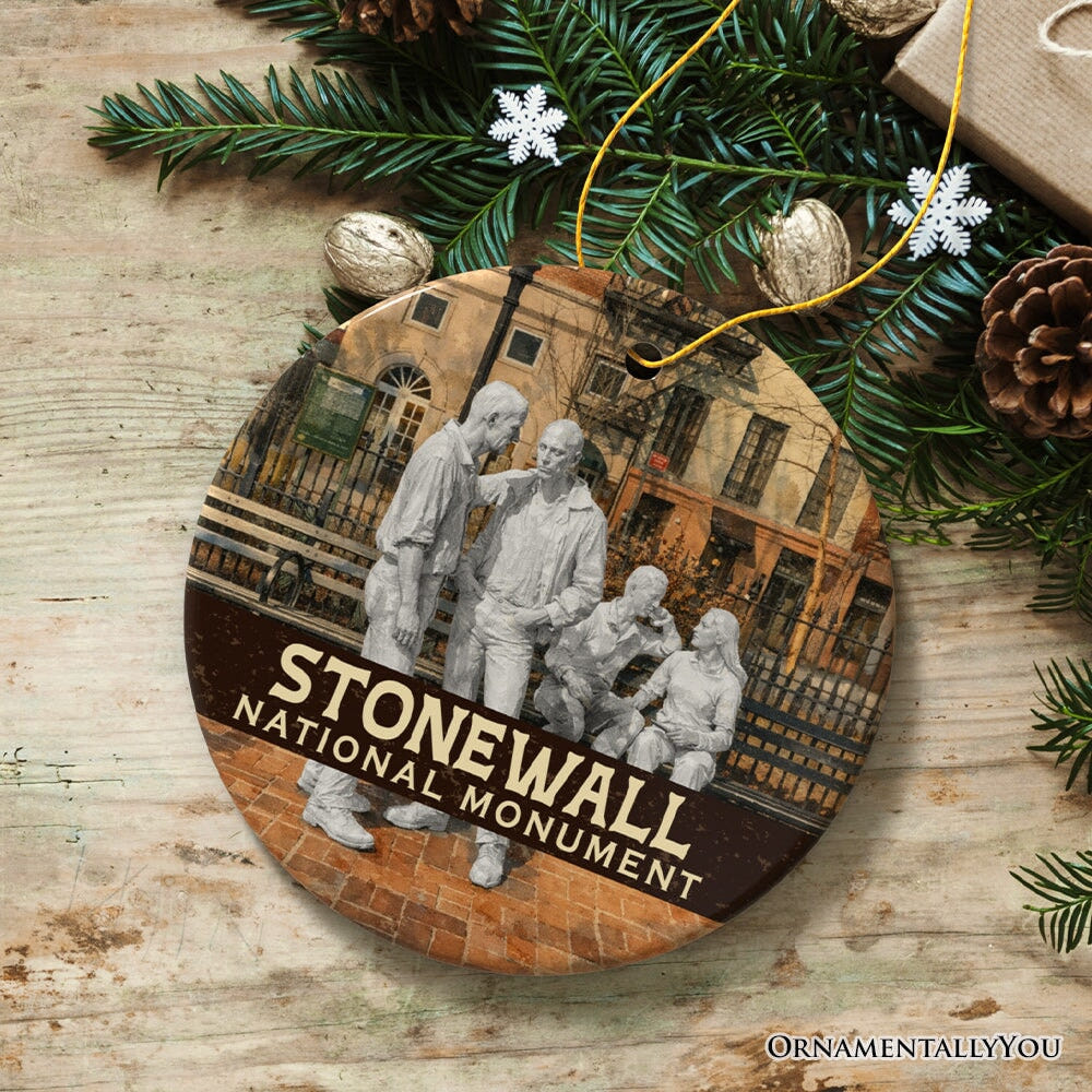 Stonewall National Monument Ornament, New York Historic Landmark Pride Tribute Christmas Keepsake and Travel Souvenir Ceramic Ornament OrnamentallyYou 
