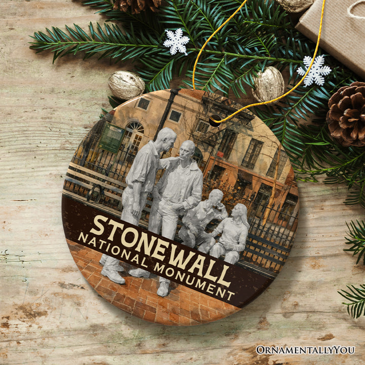 Stonewall National Monument Ornament, New York Historic Landmark Pride Tribute Christmas Keepsake and Travel Souvenir