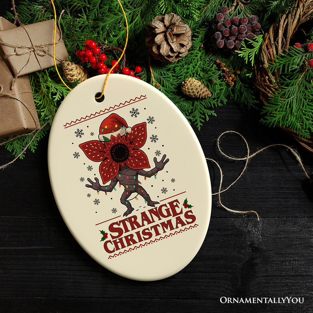Strange Christmas Retro Ornament, Demon Plant Gift for Horror Lovers