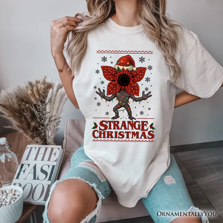 Strange Christmas Retro T-Shirt, Demon Plant Gift for Horror Lovers