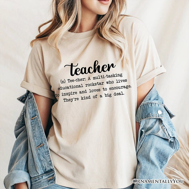 Teacher Definition T-Shirt, Inspirational Quote Tee for Educators T-Shirts OrnamentallyYou 