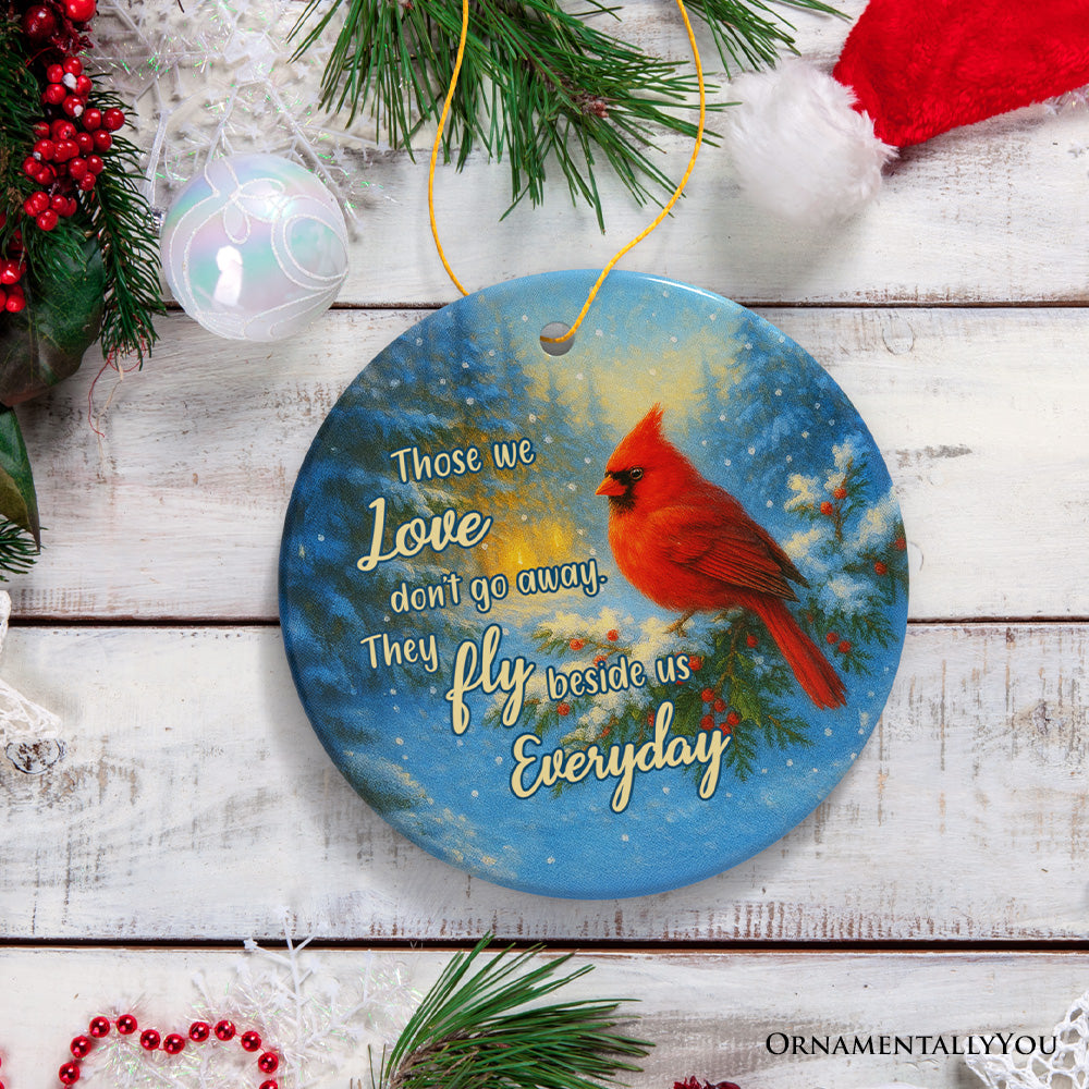 Those We Love As Cardinals Ornament, Heartfelt Memorial Christmas Gift and Keepsake