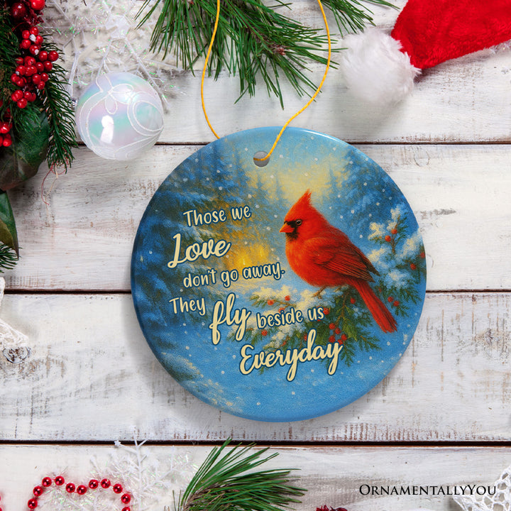 Those We Love As Cardinals Ornament, Heartfelt Memorial Christmas Gift and Keepsake