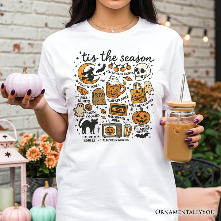 Tis the Season Retro Spooky Halloween T-Shirt, Autumn Vibes Essentials Tee T-Shirts OrnamentallyYou 