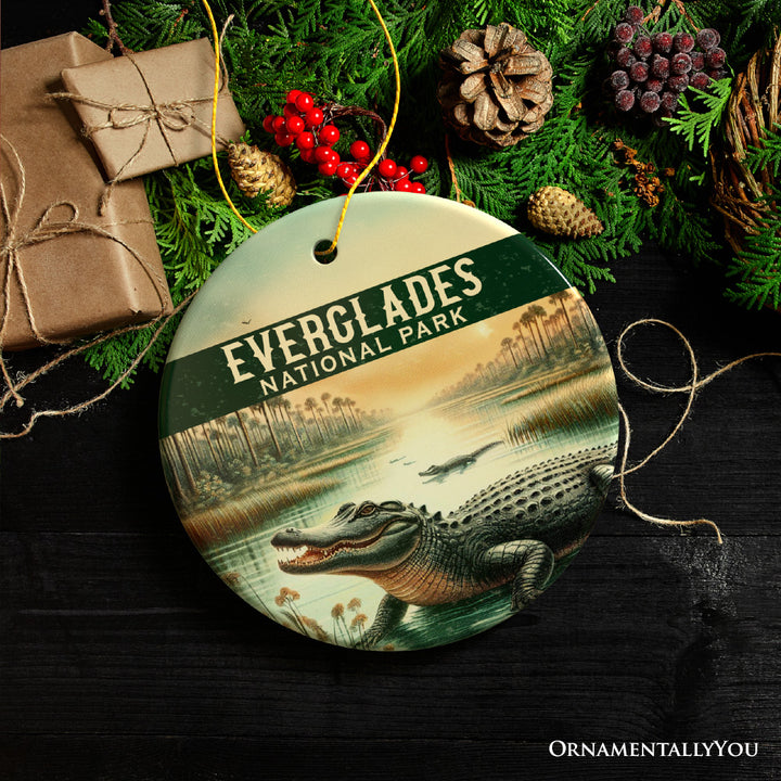 Tranquil Everglades National Park Ornament, Florida Swamp Scene Christmas Gift and Travel Souvenir