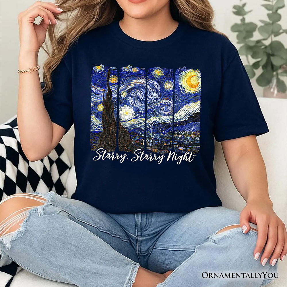 Vincent Van Gogh The Starry Night T-Shirt, Famous Painting Tee