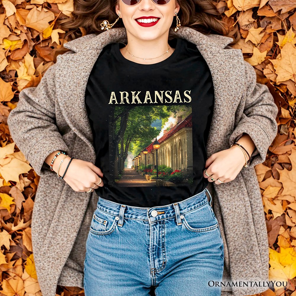 Vintage Arkansas State Hot Springs T-Shirt, Bathhouse Row Tee and Scenic Landmark Keepsake Souvenir T-Shirts OrnamentallyYou 