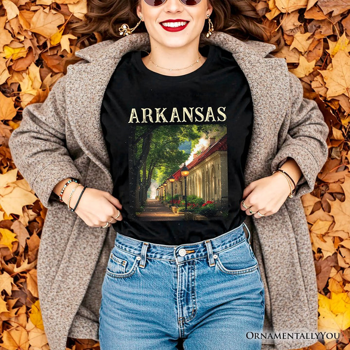 Vintage Arkansas State Hot Springs T-Shirt, Bathhouse Row Tee and Scenic Landmark Keepsake Souvenir T-Shirts OrnamentallyYou 