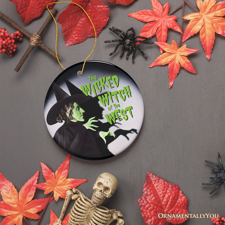 Vintage Wicked Witch of the West Graphic Ornament, Wizard of Oz Halloween Gift and Decor