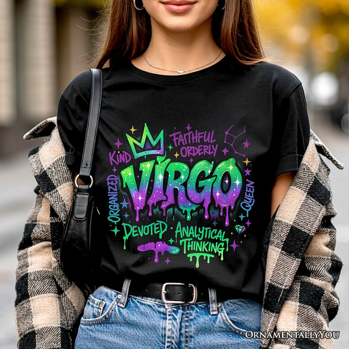 Virgo Graffiti Zodiac T-Shirt, Street Style Astrology Horoscope Tee T-Shirts OrnamentallyYou 