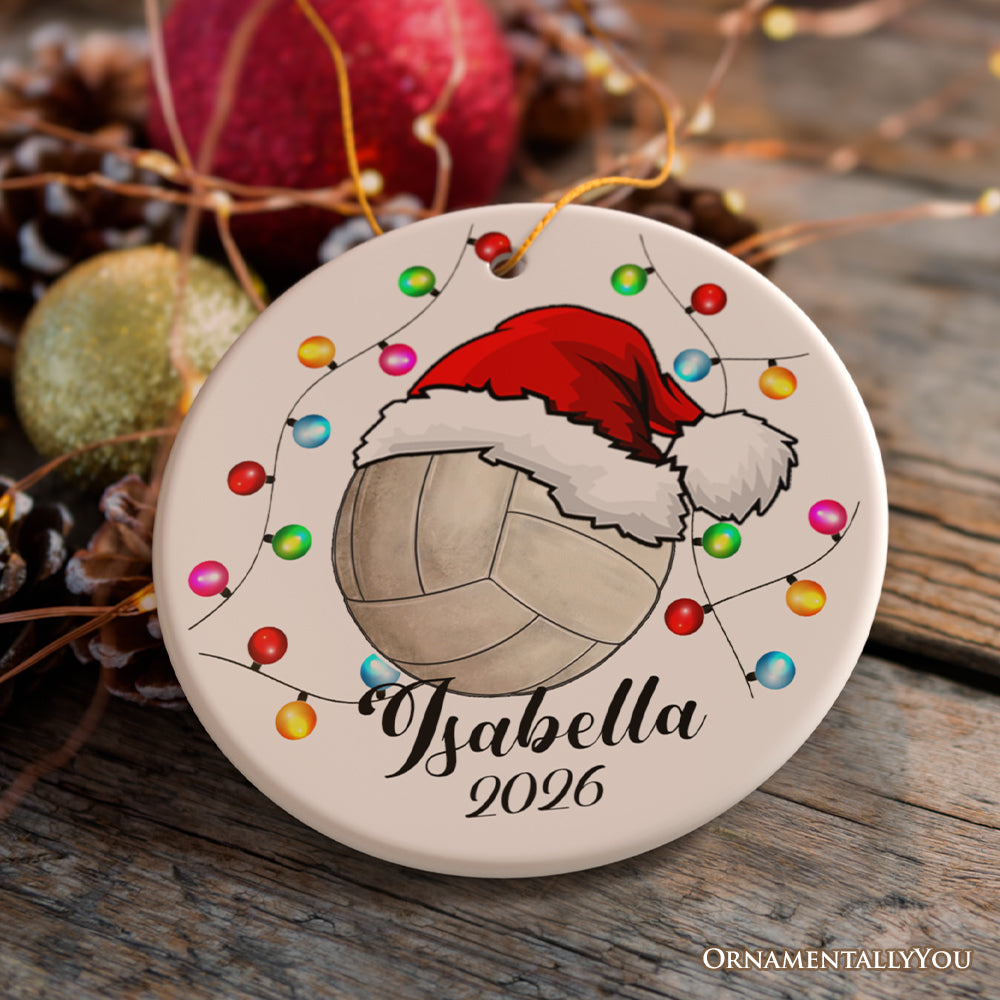 Volleyball Ornament Customized with Player and Team, Custom Keepsake Coaches Gift