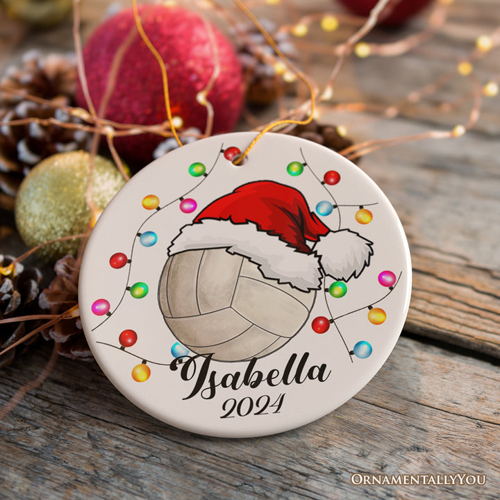 Volleyball Ornament Customized with Player and Team, Custom Keepsake Coaches Gift