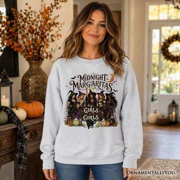 Midnight Margaritas Girls Will Be Girls Sweatshirt, Witch Coven Halloween Party Sweater