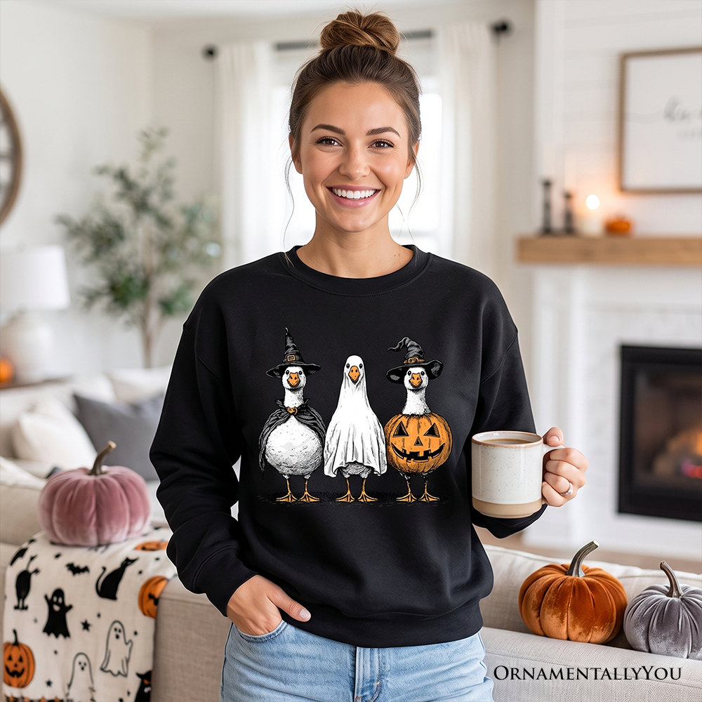 Haunting Honkers Goose Sweatshirt, Funny Halloween Costumes Sweater