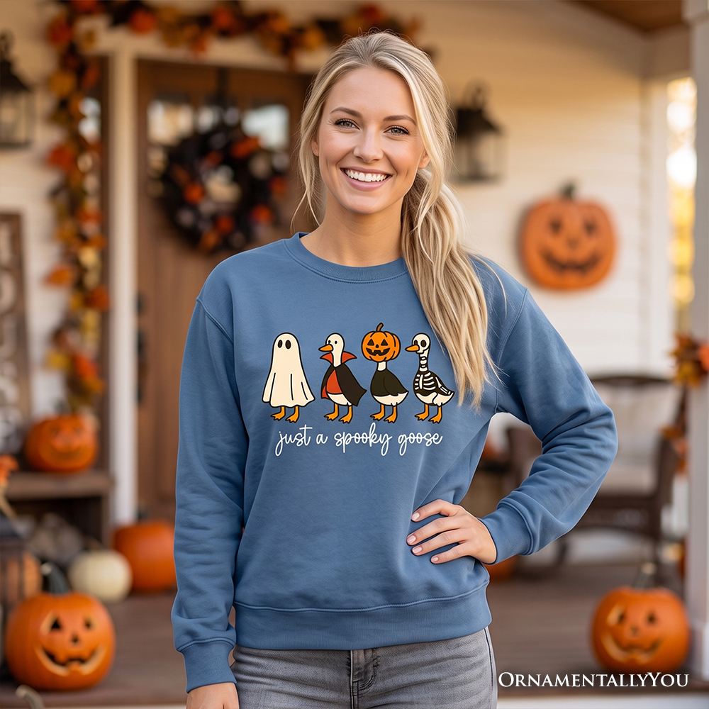 Just a Spooky Goose Sweatshirt, Funny Halloween Costumes Sweater