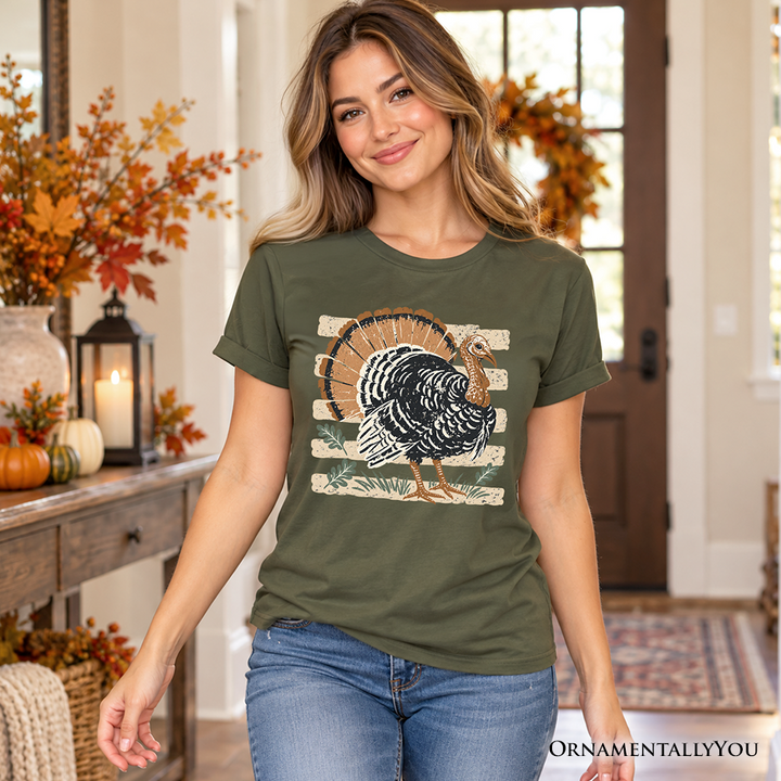 Vintage Turkey T-Shirt, Retro Thanksgiving Fall Holiday Tee