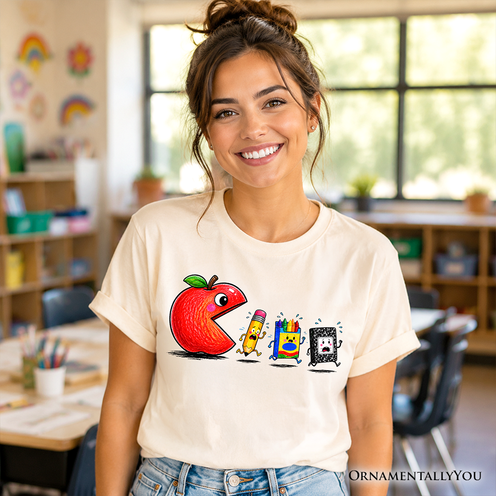 Funny Apple 1st Day of School T-Shirt, Tee for Teachers