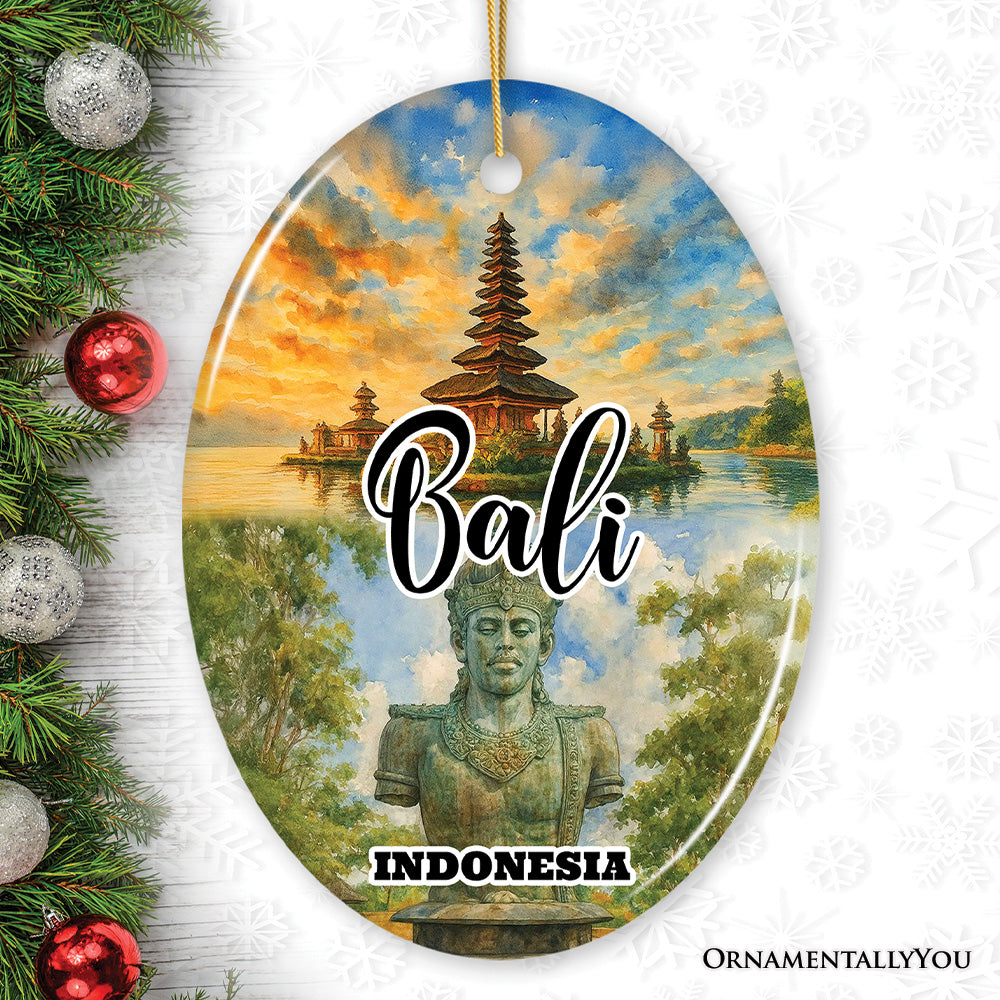 Picturesque Bali Island of the Gods Christmas Ornament, Indonesian Heritage and Cultural Gift and Souvenir