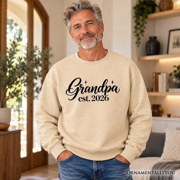 Grandpa Est. 2026 Sweatshirt, New Grandfather Family Sweater