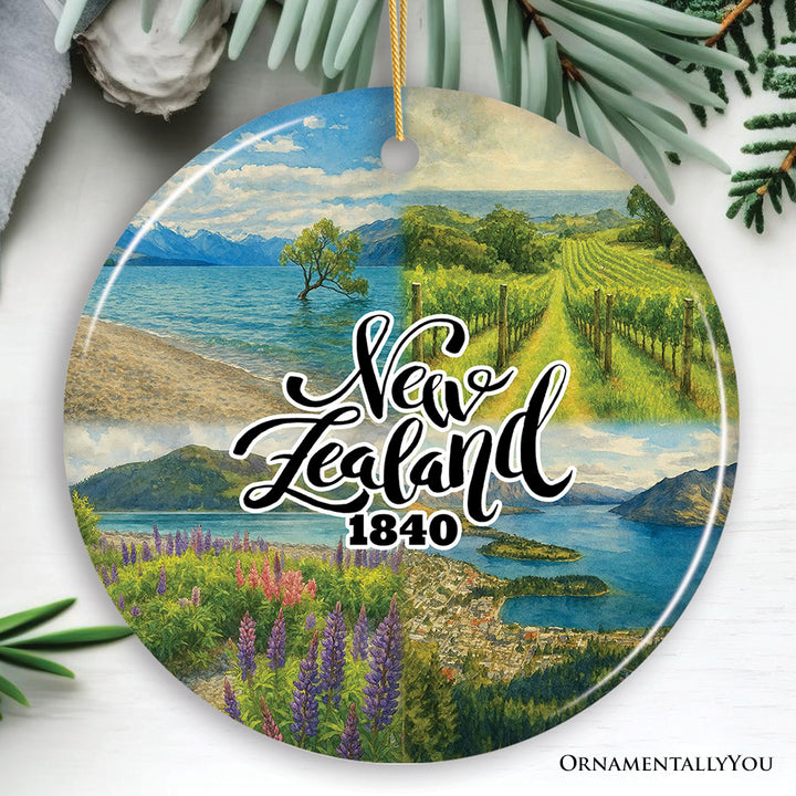 Majestic New Zealand Kiwi Heritage Christmas Ornament, Māori Culture and Travel Keepsake