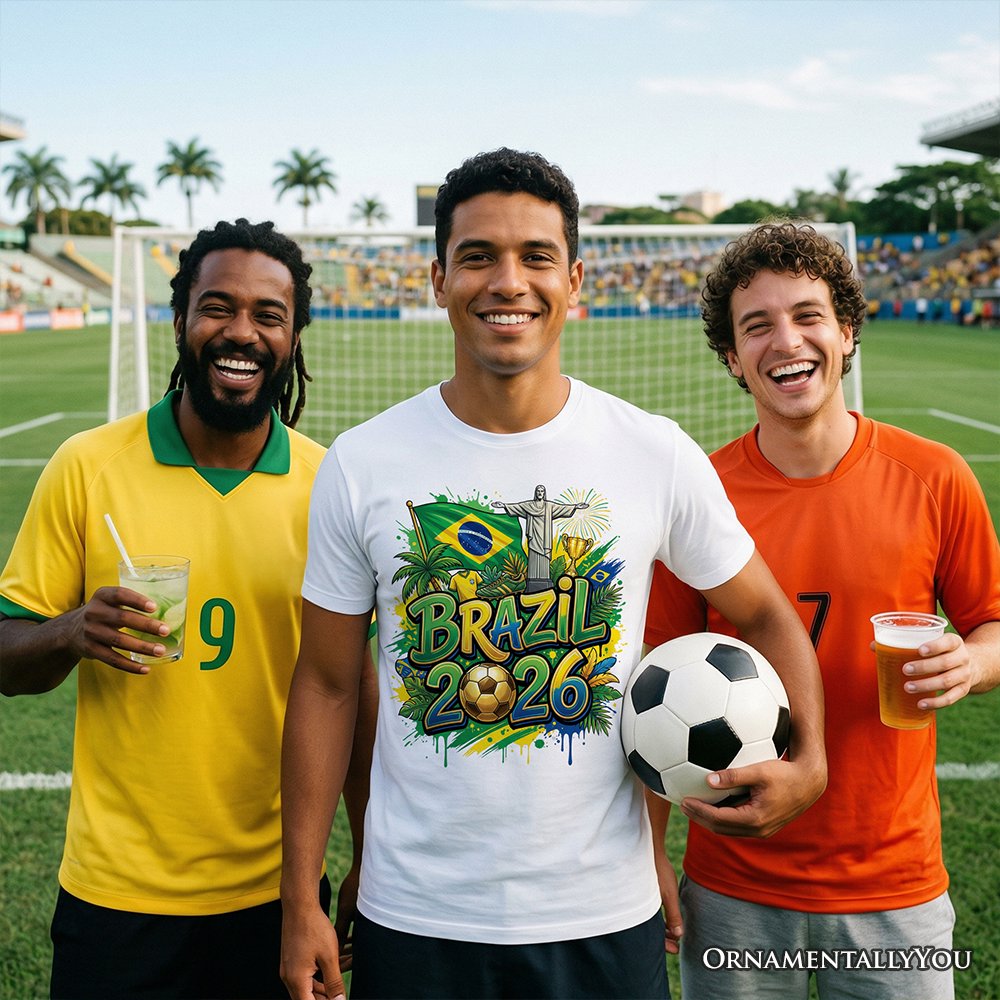 Brazil 2026 Soccer Cup Global Championship T-Shirt, Fans Football Tee T-Shirts OrnamentallyYou 