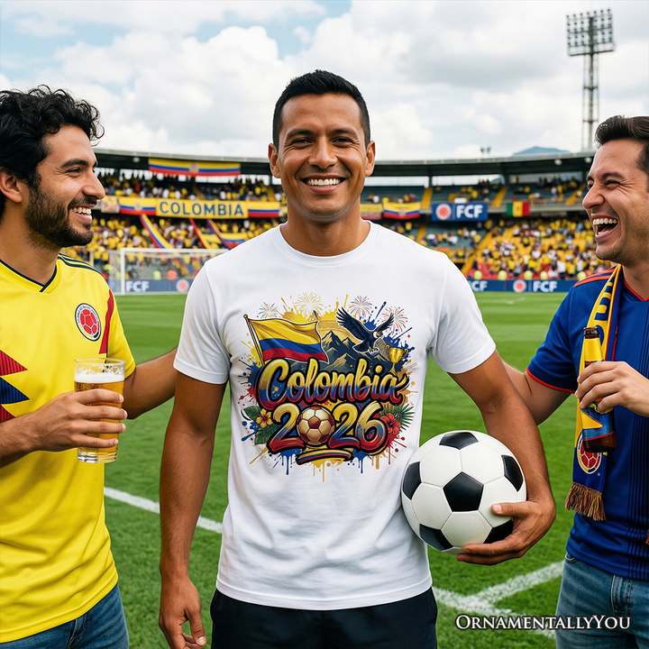 Colombia 2026 Soccer Cup Global Championship T-Shirt, Fans Football Tee