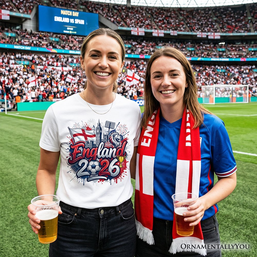 England 2026 Soccer Cup Global Championship T-Shirt, Fans Football Tee T-Shirts OrnamentallyYou 