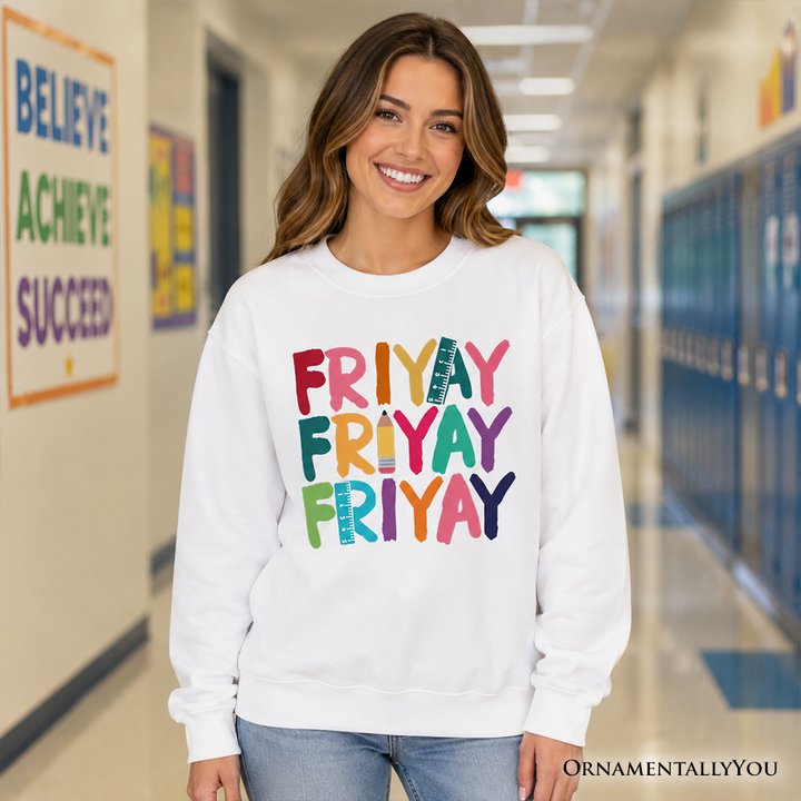 Friday Teacher Sweatshirt, Friyay Weekend Vibes Sweater