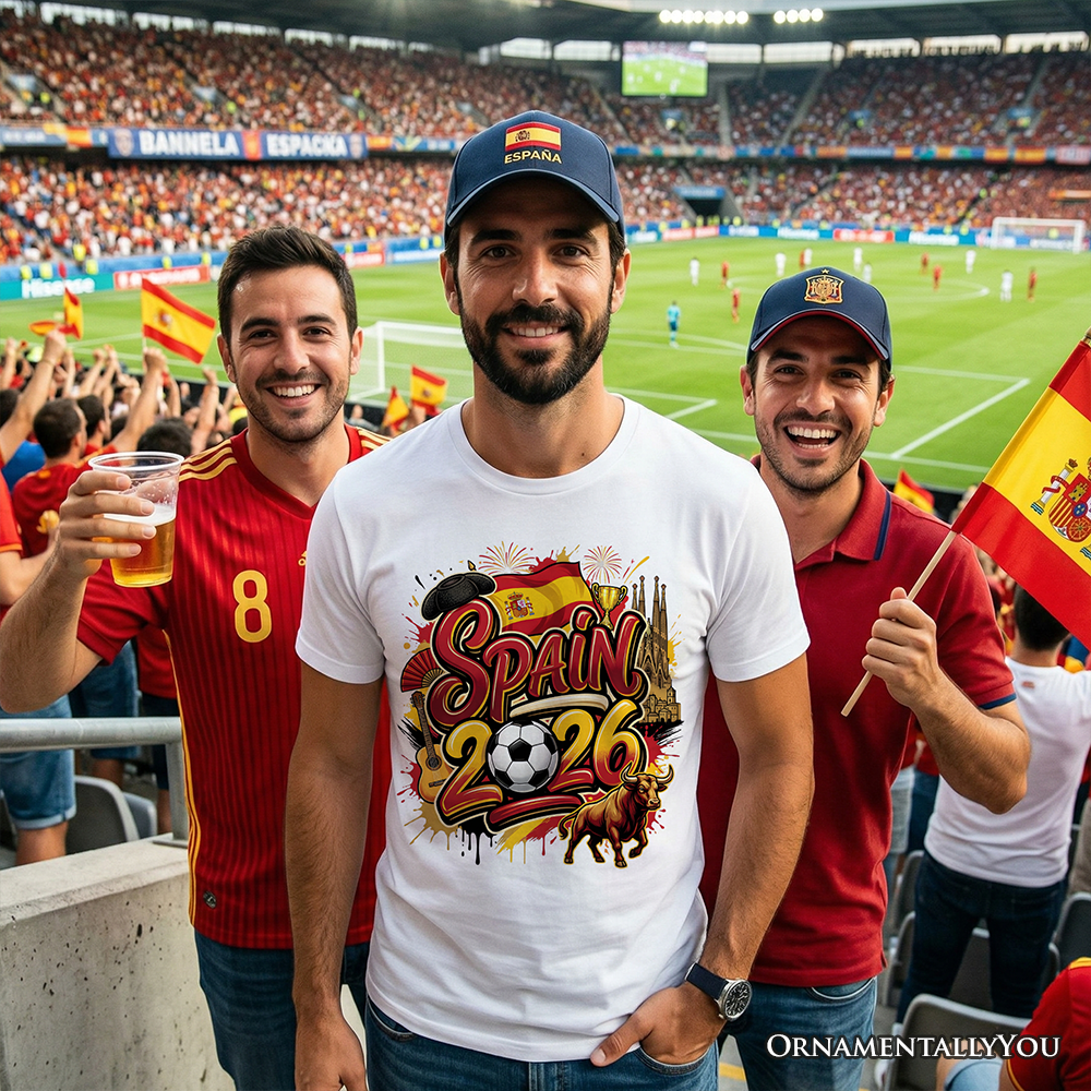 Spain 2026 Soccer Cup Global Championship T-Shirt, Fans Football Tee