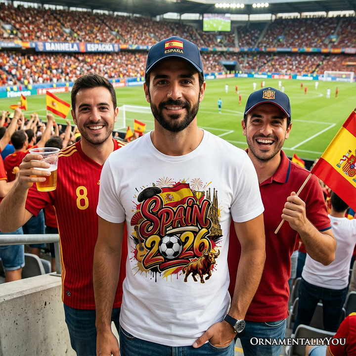 Spain 2026 Soccer Cup Global Championship T-Shirt, Fans Football Tee