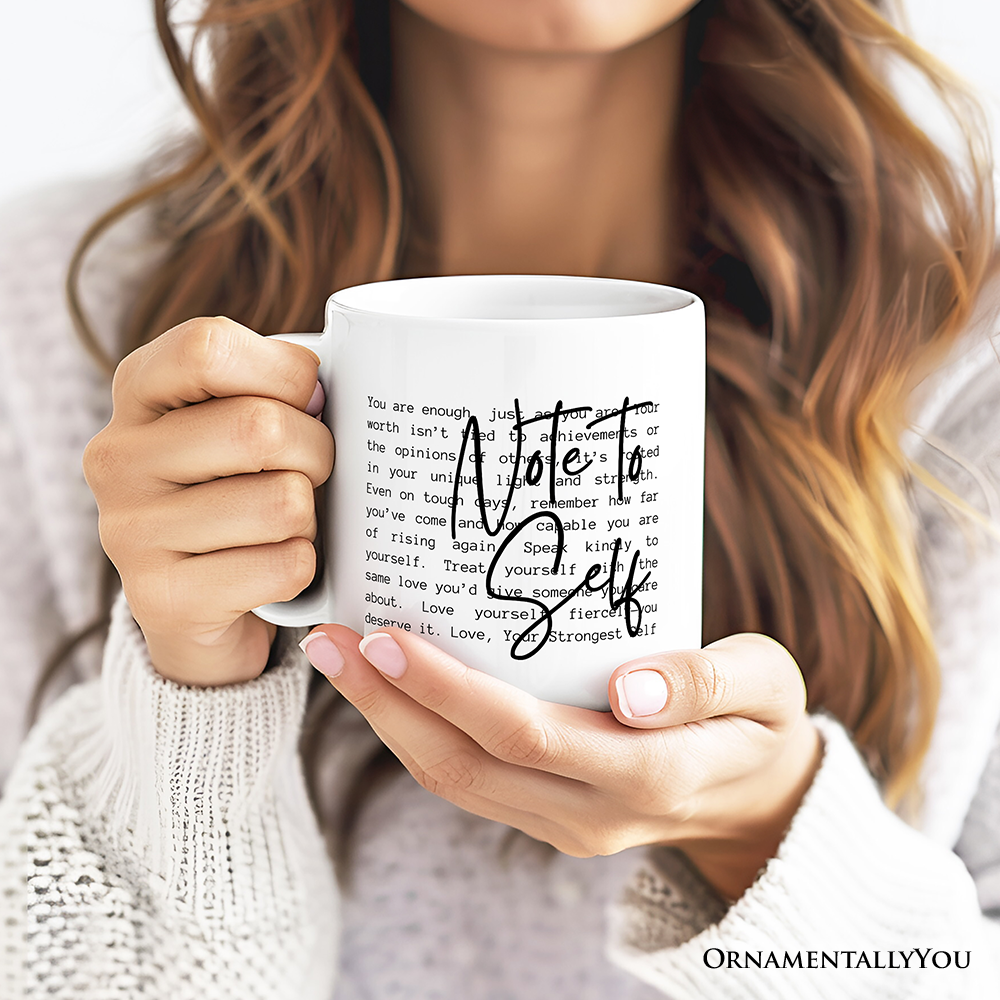 Note To Self Motivational Definition Personalized Mug, Mental Health Gift with Custom Name