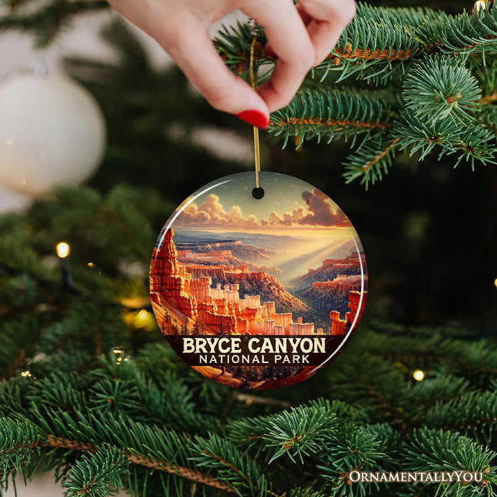 Artistic Bryce Canyon National Park Ornament, Utah Desert Landscape Christmas Gift and Tree Decor