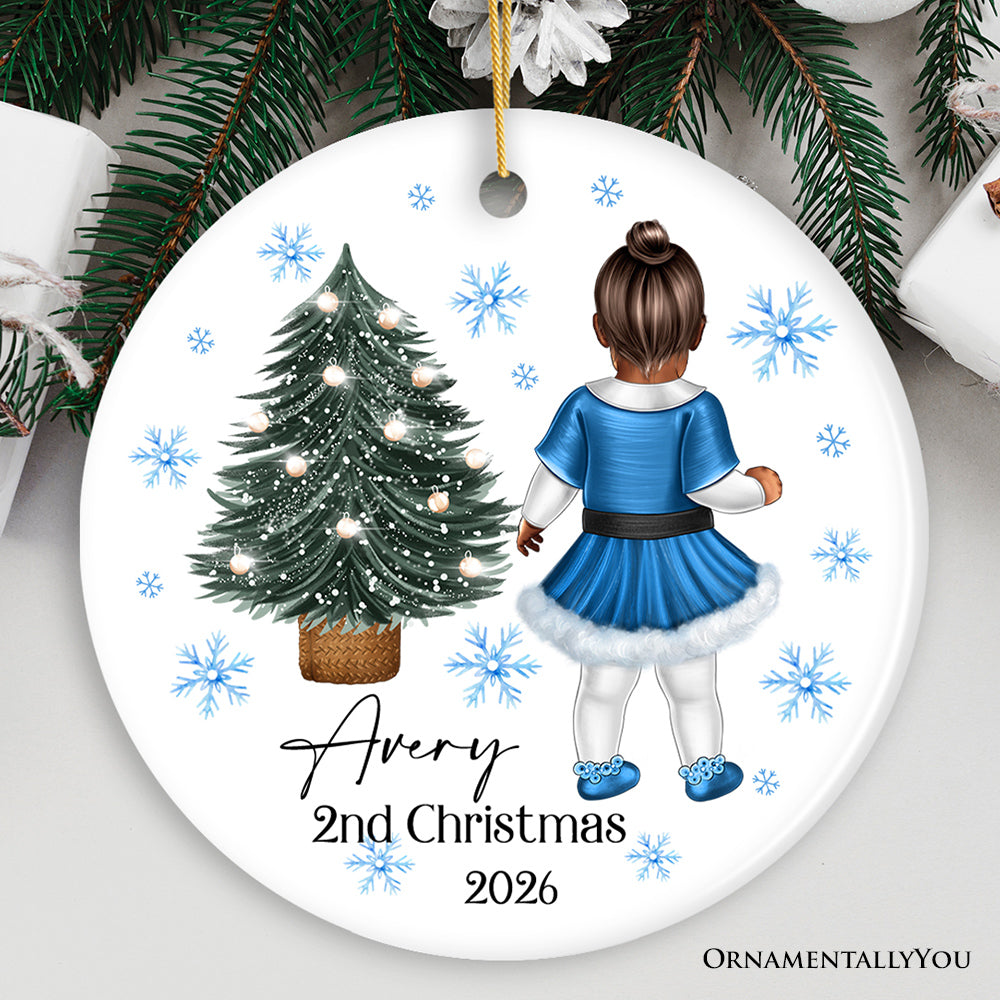 Baby’s 2nd Christmas Personalized Ornament, Cute Custom Handmade Second Xmas Keepsake