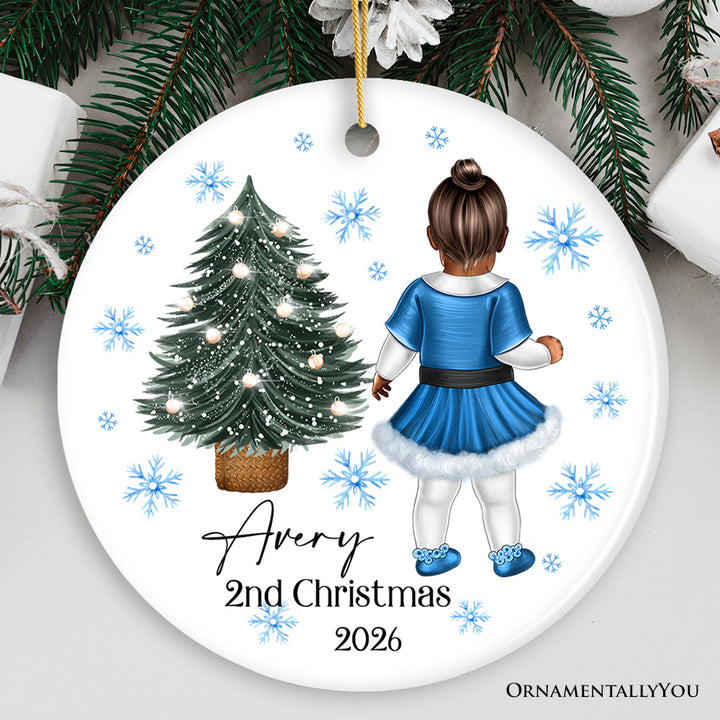 Baby’s 2nd Christmas Personalized Ornament, Cute Custom Handmade Second Xmas Keepsake