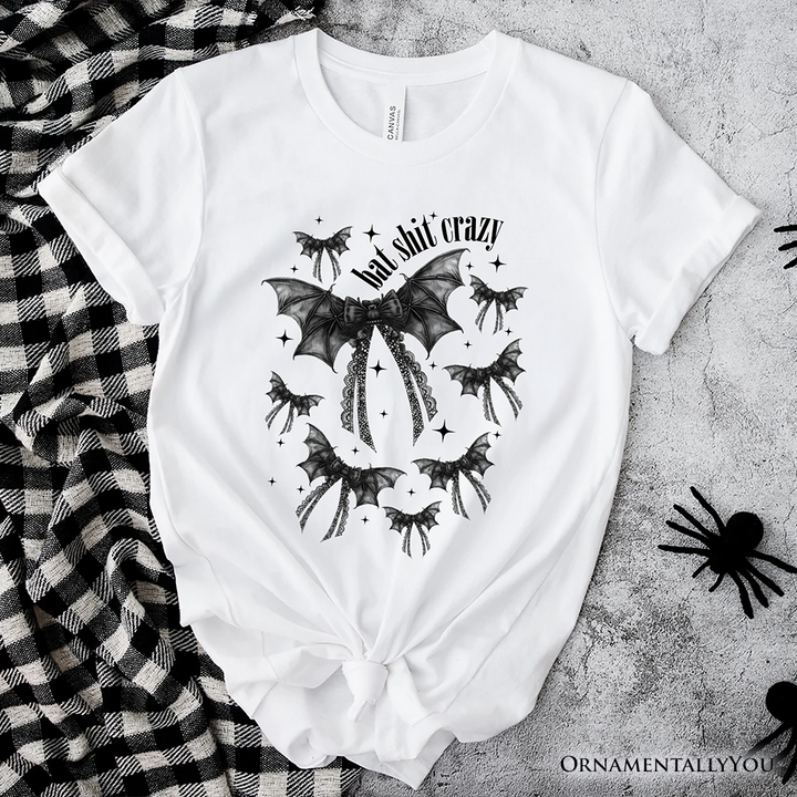 Bat Shit Crazy Coquette Bats T-Shirt, Funny Halloween Tee for Wild and Wicked Spirits