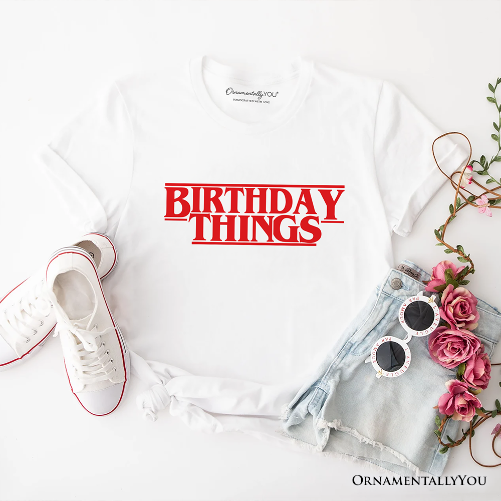 Birthday Things Retro T-Shirt, Horror Bday Tee