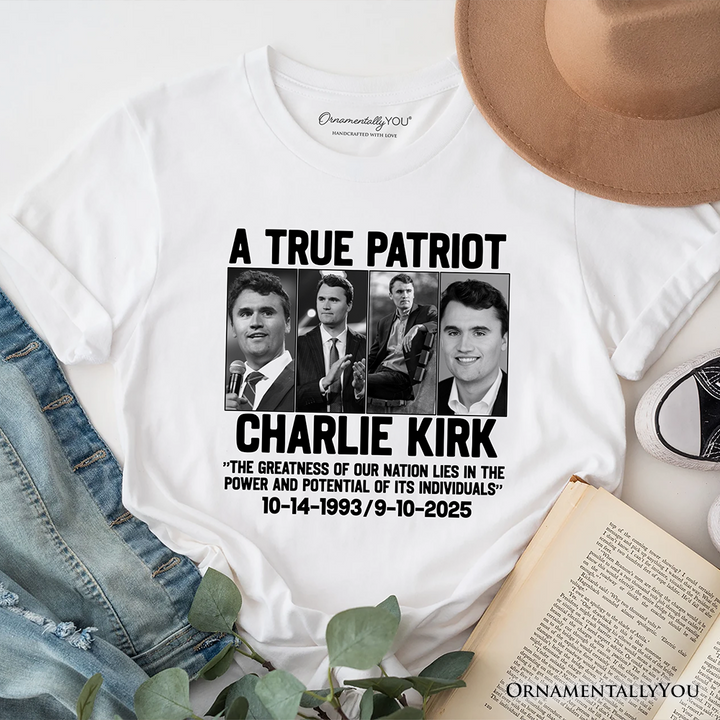 Charlie Kirk American T-Shirt, Made in the USA Memorial Tee Gift