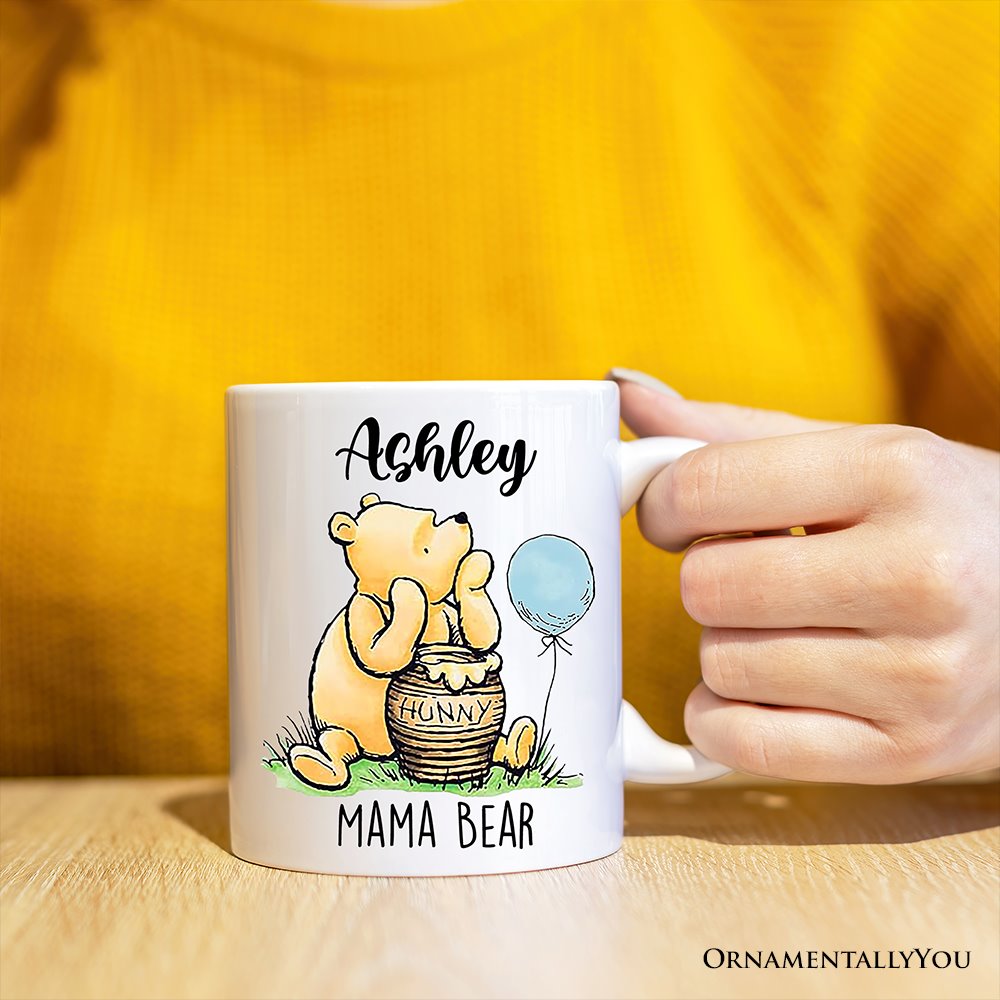 Charming Mama Bear Personalized Mug, Cute Mother's Days Gift with Custom Name Personalized Ceramic Mug OrnamentallyYou 