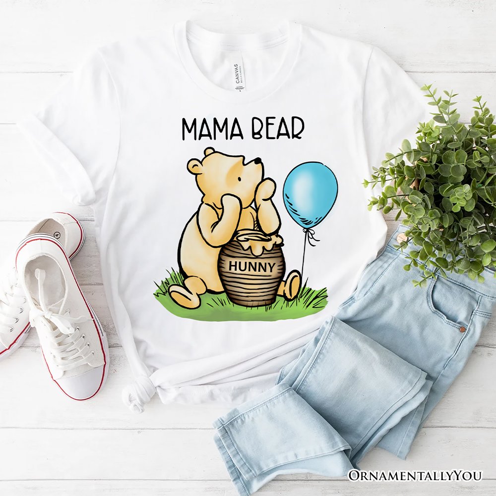 Charming Mama Winnie-the-Pooh Cute T-Shirt, 1926 A.A. Milne Mom Tee T-Shirts OrnamentallyYou White XS 