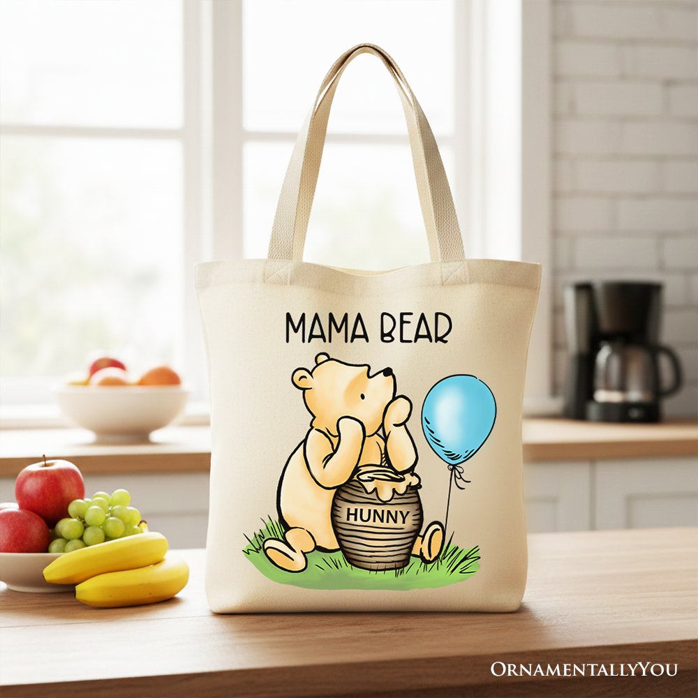 Charming Mama Winnie-the-Pooh Cute Tote Bag, 1926 A.A. Milne Mom Gift Shopper Tote Bag OrnamentallyYou Beige 